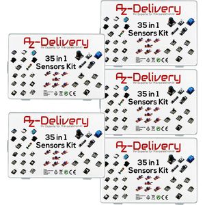 AZDelivery 5 x 35 in 1 Microcontroller Sensorenki Module Kit en Accessoire Kit compatibel met Arduino Inclusief E-Book!