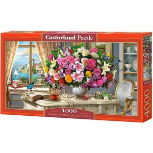 Summer Flowers and Cup of Tea Puzzel (4000 stukjes) - Hobby Puzzel