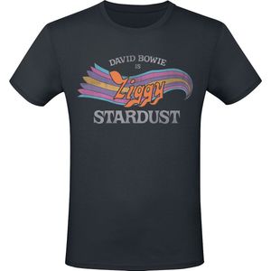 Bowie, David Ziggy Stardust T-shirt zwart S - Katoen - Band merch, Bands, Duurzaamheid