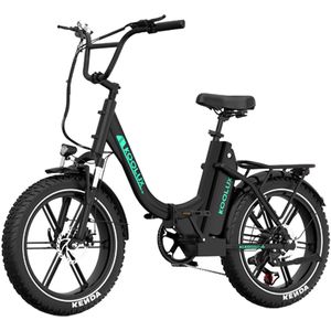 KOOLUX | KL6S Elektrische Vouwfiets | E-Bike | 20x4.0 Inch banden | 48V 15.6Ah Lithium Accu | 250W Motor | Maximaal snelheid 25km/u | Maximaal bereik 120km | 7-speed versnellingen | LCD Scherm | Zwart | Gratis Rijklaar Bezorgd