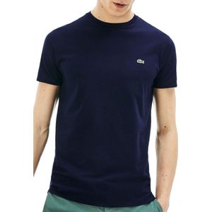 Lacoste Heren T-shirt - Navy Blue - Maat M