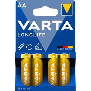 Varta Longlife Extra Mignon AA Batterij - 4 stuks