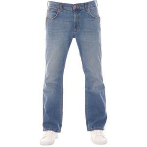 Wrangler Heren Jeans Broeken Jacksville bootcut Fit Blauw 34W / 30L Volwassenen Denim Jeansbroek