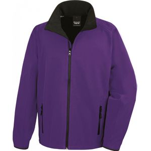 Result Printable Soft Shell Jacket RT231 - Purple/Black - 3XL