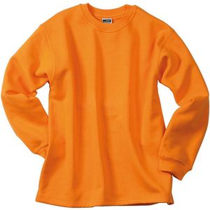 James and Nicholson Unisex Open Hem Sweatshirt (Oranje)