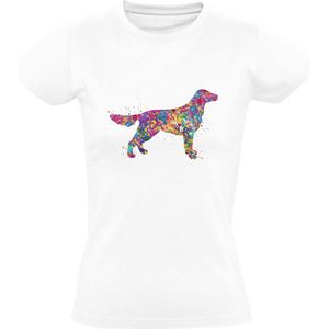 Golden Retriever Dames T-shirt | hond | dog | huisdier | dieren | dierendag | Wit