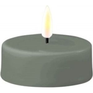 Luxe LED waxinelicht kaars - Salvie Green LED Tealight Candle D6,1 x 4,5 cm (2 pcs.) - net een echte kaars! Deluxe Homeart