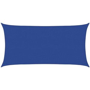 vidaXL Zonnezeil rechthoekig 160 g/m² 2,5x5 m HDPE blauw - Zonnezeil - Zonnezeilen - Luifel - Zonnescherm