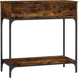 vidaXL Wandtafel - Wandtafels - Banktafel - Haltafel - Wandtafel 75x34,5x75 cm bewerkt hout gerookt eikenkleurig