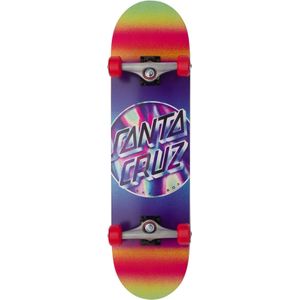 Santa Cruz Iridescent Dot Skateboard Red Purple 8.25