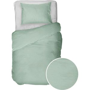 Kayori Kiyo Dekbedovertrek - Sea Blue Effen Lyocel - B 140 x L 200 cm/B 140 x L 220 cm - 1-persoons Vochtabsorberend/Luchtdoorlatend/Omkeerbaar/Sneldrogend - KAY008704-140 x 200-220 cm