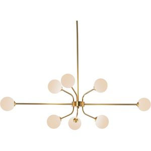 Plafondlamp DKD Home Decor Wit Gouden Metaal Kristal 9 W 110 x 38 x 38 cm
