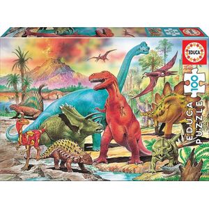 Legpuzzel - 100 stukjes - Dinosauriërs  - Educapuzzel