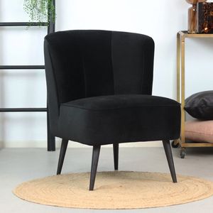 Fauteuil Ulvila Velvet, Zwart