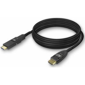 ACT HDMI Glasvezel kabel met afneembare connector – 4K@60Hz – Active Optical Cable (AOC) - HDMI Kabel 15 meter – AK4101