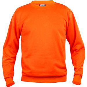 Clique Basic Roundneck Sweater Signaal-oranje maat XS