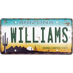 Signs-USA - Souvenir kentekenplaat nummerbord Amerika - verweerd - 30,5 x 15,3 cm - Williams - Arizona