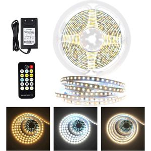 LED strip 6 m dimbaar - warmwit neutraal - wit koudwit - afstandsbediening - voeding 24 V - plafond keuken slaapkamer - 3000 K 4500 K 6000 K