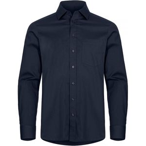 Clique Regular Fit Stretch Overhemd met borstzak maat 4XL kleur Navy Blue