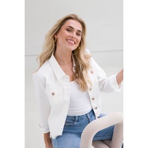 BASE LEVEL Yamil white Spijkerjas - White - maat 38