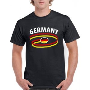 Zwart heren t-shirt Duitsland L