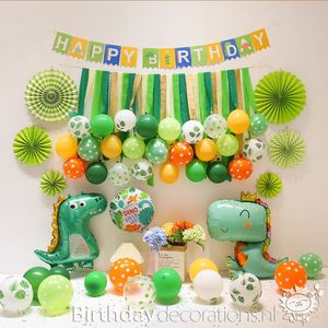 Leo's Party Dino vriendjes Ballonnen set - Verjaardag versiering - Feest versiering - Verjaardag Decoratie - Feestpakket