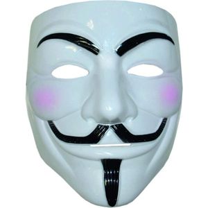 Masker V for Vendetta - Wit.