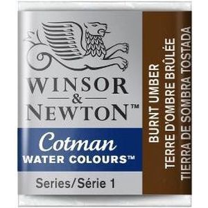 W&N Cotman Aquarelverf Half Napje Burnt Umber