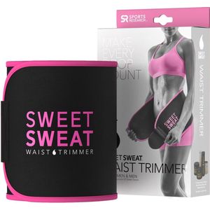 Sweet Sweat Waist Trimmer - Waist Trainer - Afslankband - Waist Shaper - Sauna Belt Roze | Size: Medium