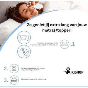 Kikishop Luxe Topper-Topdek-Matras 90x200 Original Hybrid- 9 CM Dik-Orthopedisch - Gratis Retour-Anti Bacterieel-5 jaar garantie