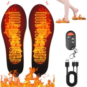 Verwarmbare inlegzolen met afstandsbediening - Oplaadbare verwarmde thermozolen voor heren en dames