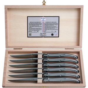 Jean Dubost Laguiole 6 steakmessen - Exclusive - Staal -1,5 mm