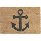 Relaxdays deurmat kokos anker - rechthoekig - 60 x 40 cm - binnen - buiten - antislip