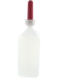 Excellent Kalverdrinkfles - Voor voederen van kalfjes - Medicijnen toedienen - Met Rode Speen - Transparant - Maat markeringen - 2 Liter