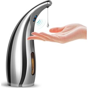 Automatische Zeepautomaat met Infrarode Motiesensor - Touchless - 300ml - Zilver - Keramiek
