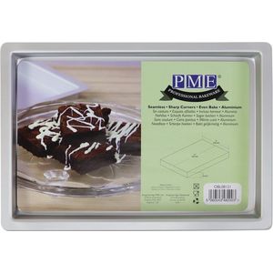 PME - Rechthoekige Bakvorm - Brownie Bakvorm - Aluminium - 20,3x30,4x2,5cm