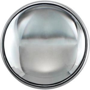 Quiges - Drukknoop Mini 12mm Bol Glas Transparant - EBCMK066