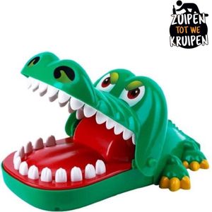Bijtende krokodil XXL - Krokodil met Kiespijn - Krokodillen Tandenspel - Drankspel