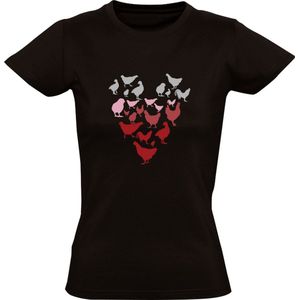 Liefde voor de Kip Dames T-shirt | Kippen | Kippenboer | Boer | Shirt