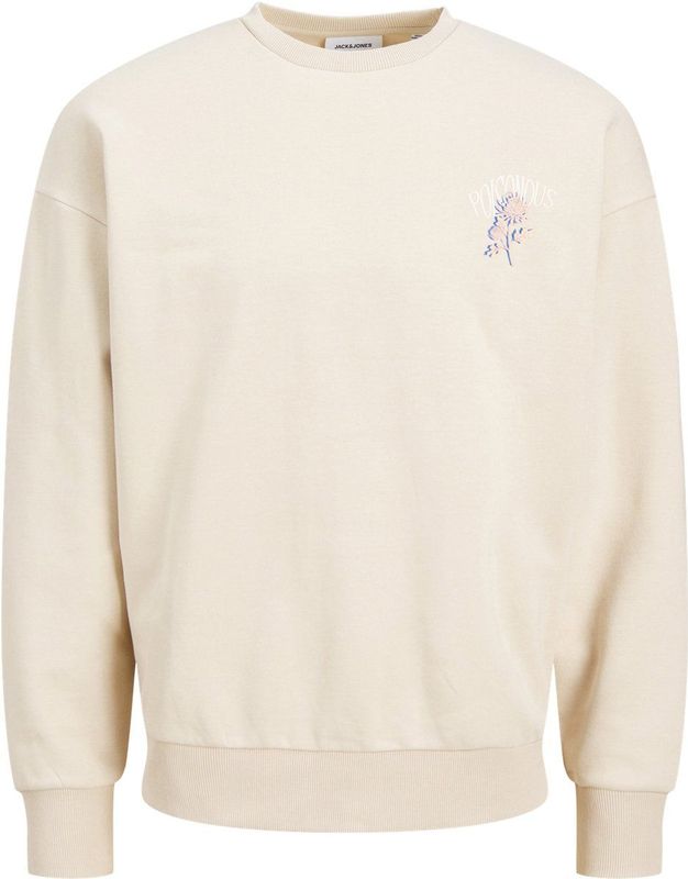 JACK&JONES JJCHARGE PRINTED SWEAT CREW NECK Heren Trui - Moonbeam