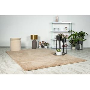 Basic Home Dream Vloerkleed - Hoogpolig Tapijt - Soft - Effen - Champagne- 160x230 CM