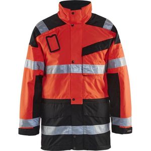 Blåkläder 4426-1997 Parka (Uitneembare voering) High Vis Rood/Zwart maat XXXL