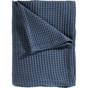 Heckettlane Wafel Sprei - Lits-jumeaux - Katoen - 240x260cm - Blauw