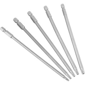 15 Stks Magnetische Ster Torx Schroevendraaier Bits - 150 mm - Lange Magnetische Veiligheid - T10-T30 - 1/4 Zeskant Schacht - Boor Schroevendraaier BST Bits .