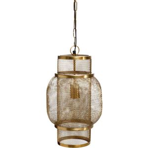 PTMD Mandy Ronde Hanglamp - H45 x Ø25 cm - Ijzer - Goud