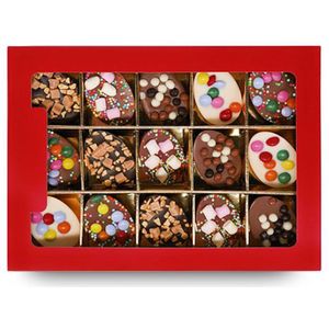 Gedecoreerde halve paaseitjes: 15 stuks | Chocoladecadeau | Pasen | Paas chocolade | Paaseieren | Paaschocola | Paasei | Chocola