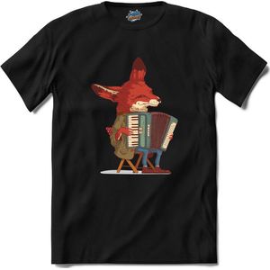 Casual Harmonika Vos T-Shirt Heren / Dames Dieren Shirt
