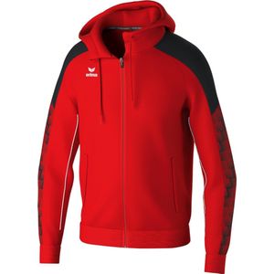 Erima Evo Star Trainingsjack Met Capuchon Heren - Rood / Zwart | Maat: XL