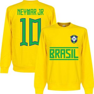 Brazilië Neymar JR 10 Team Sweater - Geel - M