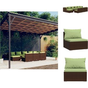 vidaXL Loungeset Modular Brown - PE-rattan - Waterproof - Sturdy Frame - Tuinset